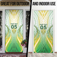 Custom Cook Islands Rugby Door Cover Unique Style White Version LT05 - Polynesian Pride