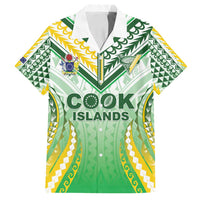 Custom Cook Islands Rugby Family Matching Long Sleeve Bodycon Dress and Hawaiian Shirt Unique Style White Version - Polynesian Pride