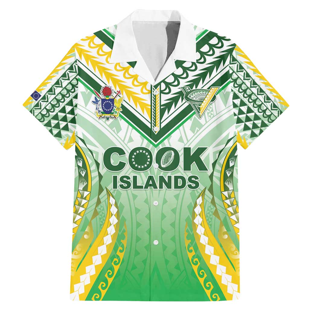 Custom Cook Islands Rugby Family Matching Mermaid Dress and Hawaiian Shirt Unique Style White Version - Polynesian Pride