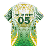 Custom Cook Islands Rugby Family Matching Puletasi and Hawaiian Shirt Unique Style White Version - Polynesian Pride