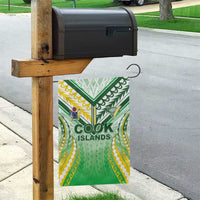 Cook Islands Rugby Garden Flag Unique Style White Version - Polynesian Pride