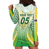 Custom Cook Islands Rugby Hoodie Dress Unique Style White Version LT05 - Polynesian Pride