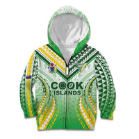 Custom Cook Islands Rugby Kid Hoodie Unique Style White Version - Polynesian Pride