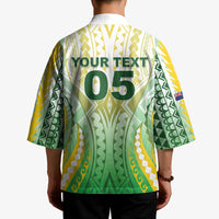 Custom Cook Islands Rugby Kimono Unique Style White Version - Polynesian Pride