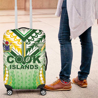 Cook Islands Rugby Luggage Cover Unique Style White Version - Polynesian Pride