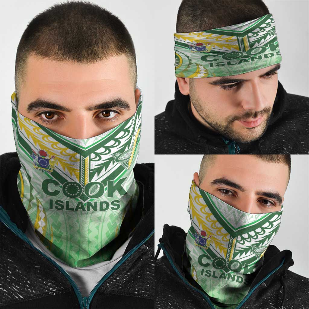 Cook Islands Rugby Neck Gaiter Unique Style White Version - Polynesian Pride