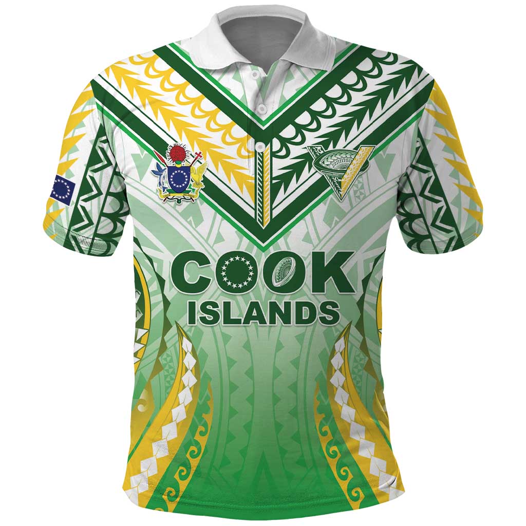 Custom Cook Islands Rugby Polo Shirt Unique Style White Version - Polynesian Pride