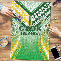 Cook Islands Rugby Puzzle Unique Style White Version - Polynesian Pride