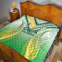 Cook Islands Rugby Quilt Unique Style White Version - Polynesian Pride