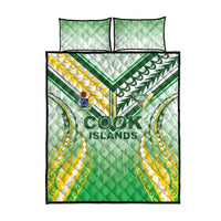 Cook Islands Rugby Quilt Bed Set Unique Style White Version - Polynesian Pride