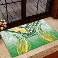 Cook Islands Rugby Rubber Doormat Unique Style White Version - Polynesian Pride