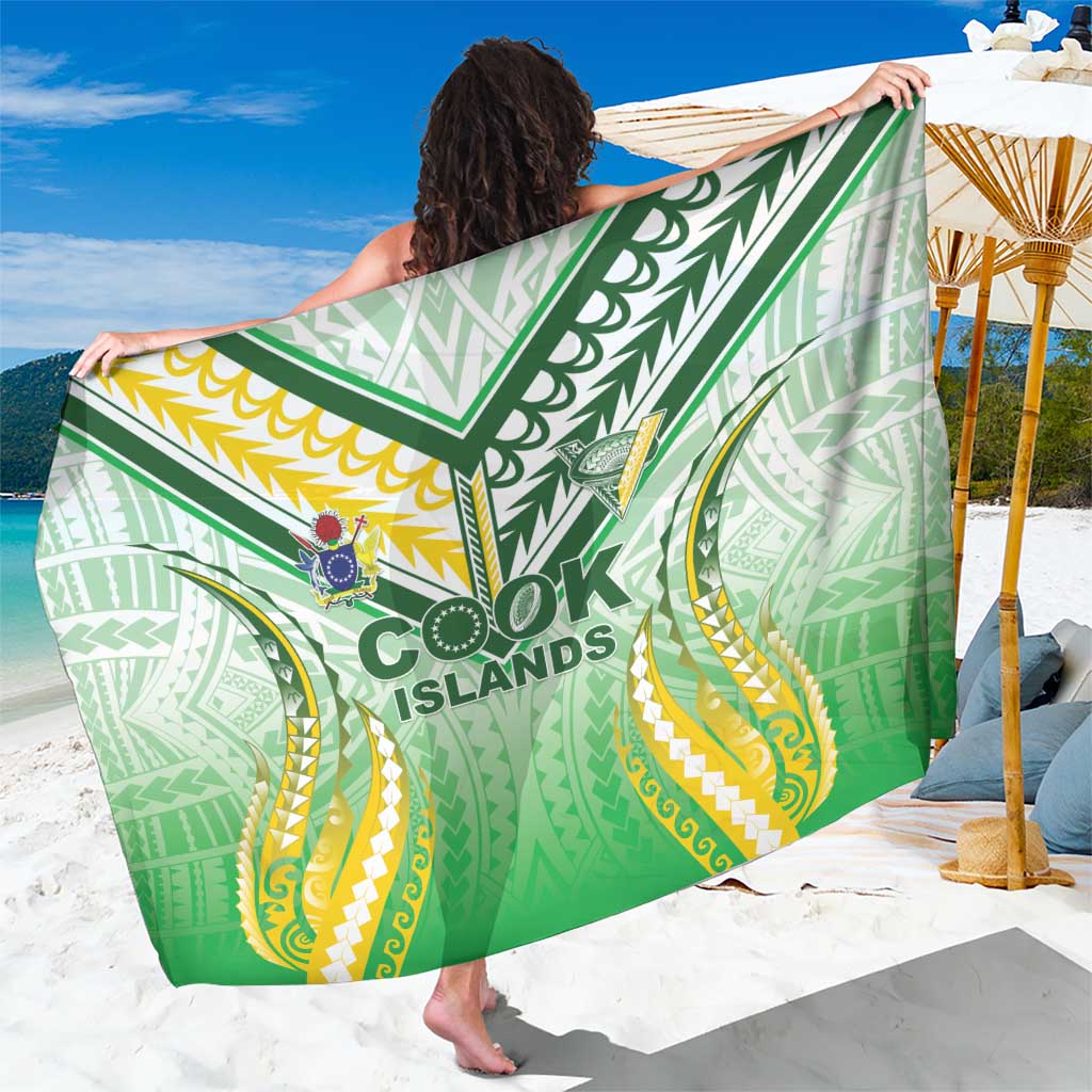 Cook Islands Rugby Sarong Unique Style White Version - Polynesian Pride