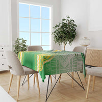 Cook Islands Rugby Tablecloth Unique Style White Version - Polynesian Pride