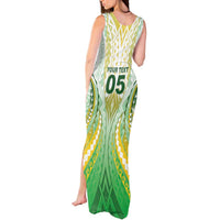 Custom Cook Islands Rugby Tank Maxi Dress Unique Style White Version - Polynesian Pride