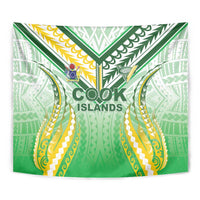 Cook Islands Rugby Tapestry Unique Style White Version - Polynesian Pride