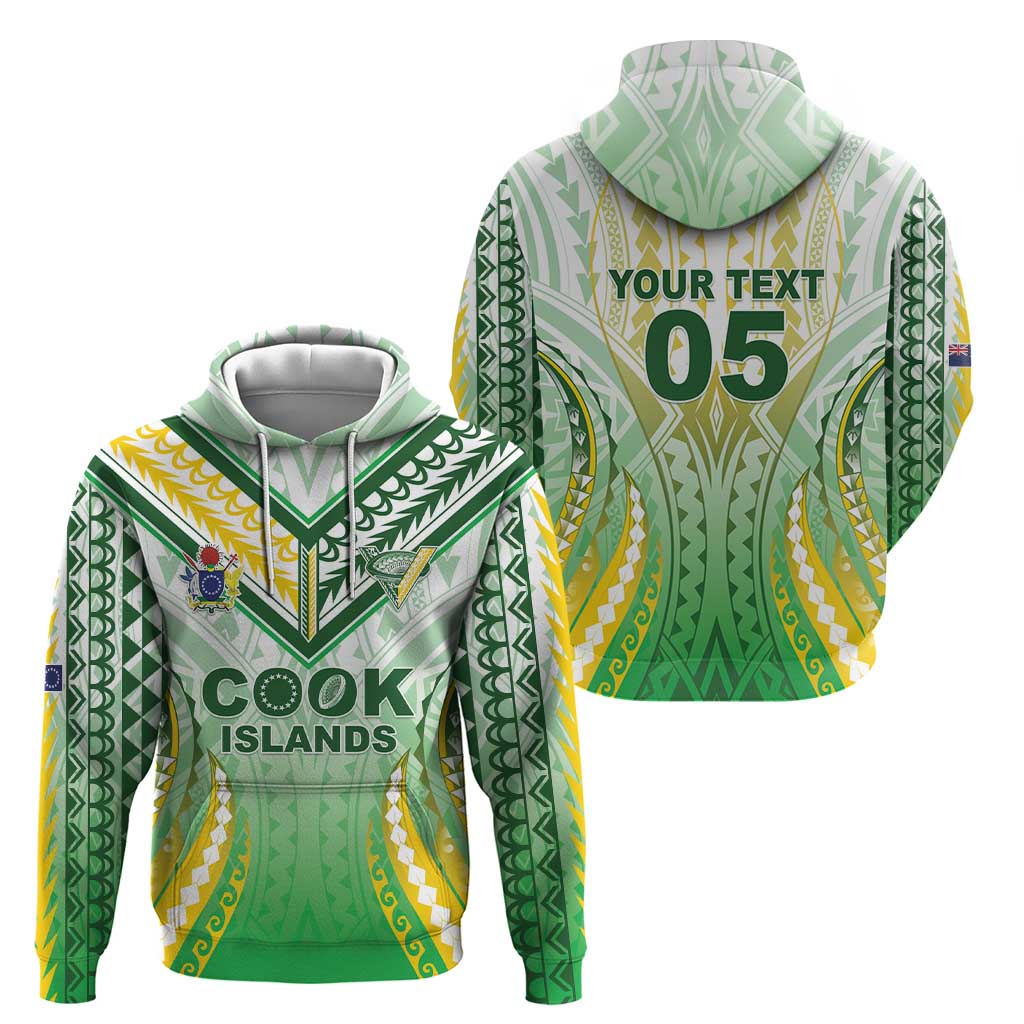 Custom Cook Islands Rugby Zip Hoodie Unique Style White Version - Polynesian Pride