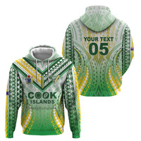 Custom Cook Islands Rugby Zip Hoodie Unique Style White Version - Polynesian Pride