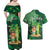 Personalised Hawaii St.Patrick Day Couples Matching Off Shoulder Maxi Dress and Hawaiian Shirt Surfing Leprechaun LT05 - Polynesian Pride