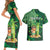 Personalised Hawaii St.Patrick Day Couples Matching Short Sleeve Bodycon Dress and Hawaiian Shirt Surfing Leprechaun LT05 - Polynesian Pride