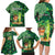 Personalised Hawaii St.Patrick Day Family Matching Long Sleeve Bodycon Dress and Hawaiian Shirt Surfing Leprechaun LT05 - Polynesian Pride