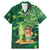 Personalised Hawaii St.Patrick Day Family Matching Mermaid Dress and Hawaiian Shirt Surfing Leprechaun LT05 Dad's Shirt - Short Sleeve Green - Polynesian Pride