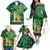 Personalised Hawaii St.Patrick Day Family Matching Off Shoulder Long Sleeve Dress and Hawaiian Shirt Surfing Leprechaun LT05 - Polynesian Pride