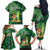 Personalised Hawaii St.Patrick Day Family Matching Off Shoulder Long Sleeve Dress and Hawaiian Shirt Surfing Leprechaun LT05 - Polynesian Pride