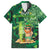 Personalised Hawaii St.Patrick Day Family Matching Off Shoulder Short Dress and Hawaiian Shirt Surfing Leprechaun LT05 Dad's Shirt - Short Sleeve Green - Polynesian Pride