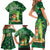 Personalised Hawaii St.Patrick Day Family Matching Short Sleeve Bodycon Dress and Hawaiian Shirt Surfing Leprechaun LT05 - Polynesian Pride