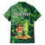 Personalised Hawaii St.Patrick Day Family Matching Short Sleeve Bodycon Dress and Hawaiian Shirt Surfing Leprechaun LT05 - Polynesian Pride