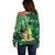 Personalised Hawaii St.Patrick Day Off Shoulder Sweater Surfing Leprechaun LT05 - Polynesian Pride