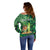 Personalised Hawaii St.Patrick Day Off Shoulder Sweater Surfing Leprechaun LT05 - Polynesian Pride