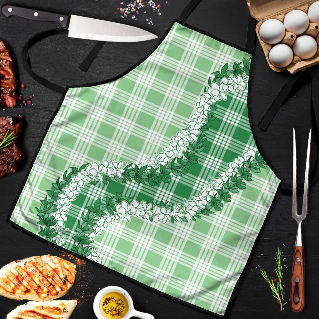 Green Hawaii Palaka Apron Hawaiian Honohono Lei LT05 Green - Polynesian Pride