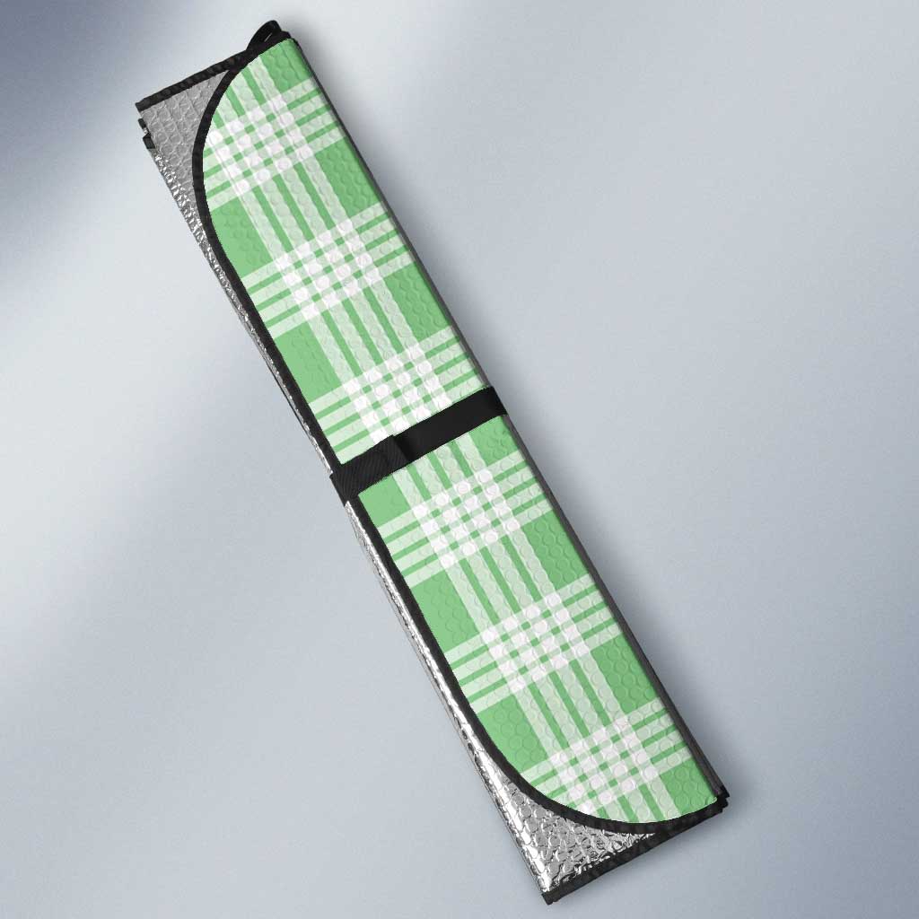 Green Hawaii Palaka Auto Sun Shade Hawaiian Honohono Lei LT05 - Polynesian Pride