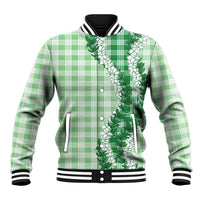 Green Hawaii Palaka Baseball Jacket Hawaiian Honohono Lei LT05 Unisex Green - Polynesian Pride