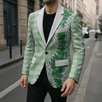 Green Hawaii Palaka Blazer Hawaiian Honohono Lei LT05 - Polynesian Pride