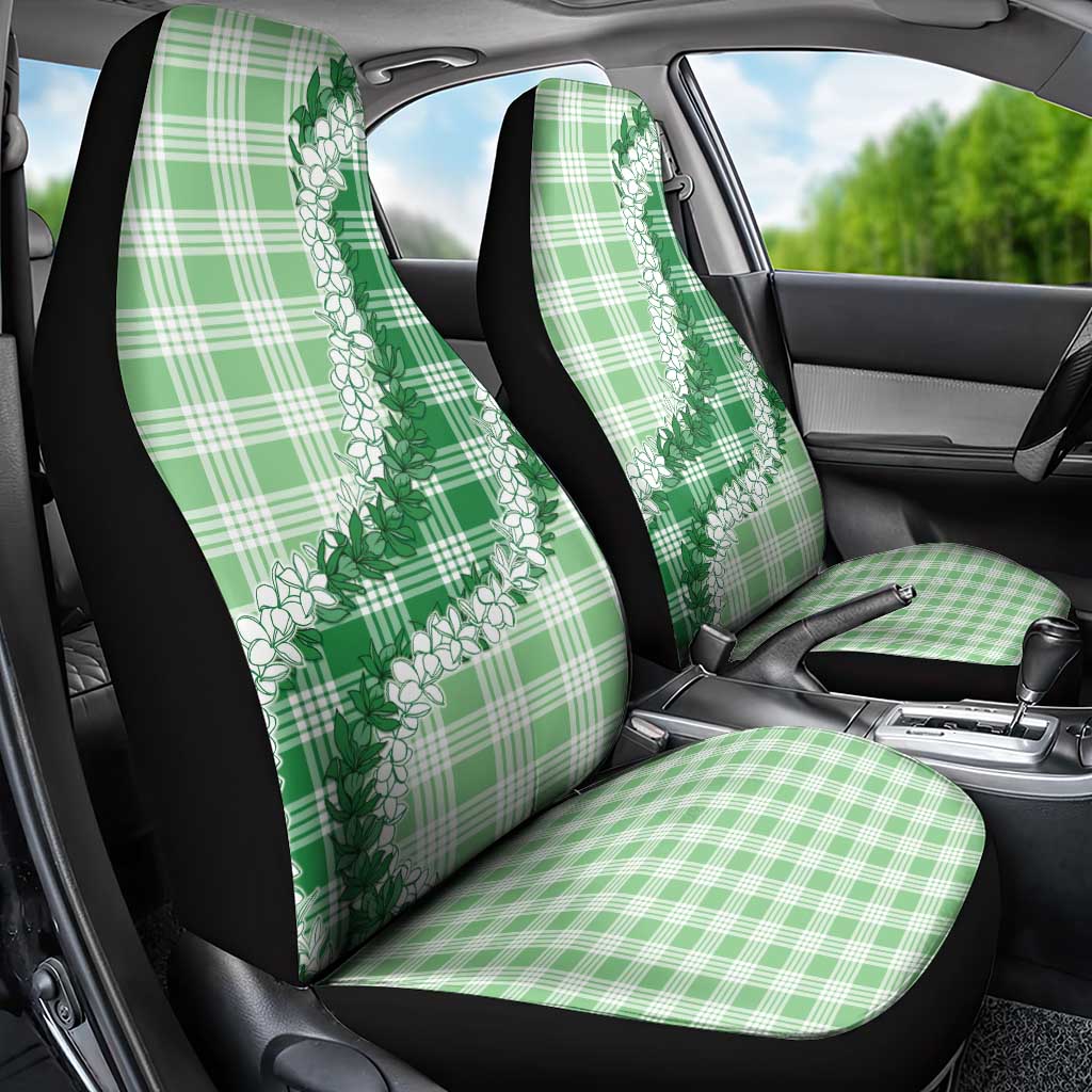 Green Hawaii Palaka Car Seat Cover Hawaiian Honohono Lei LT05 - Polynesian Pride