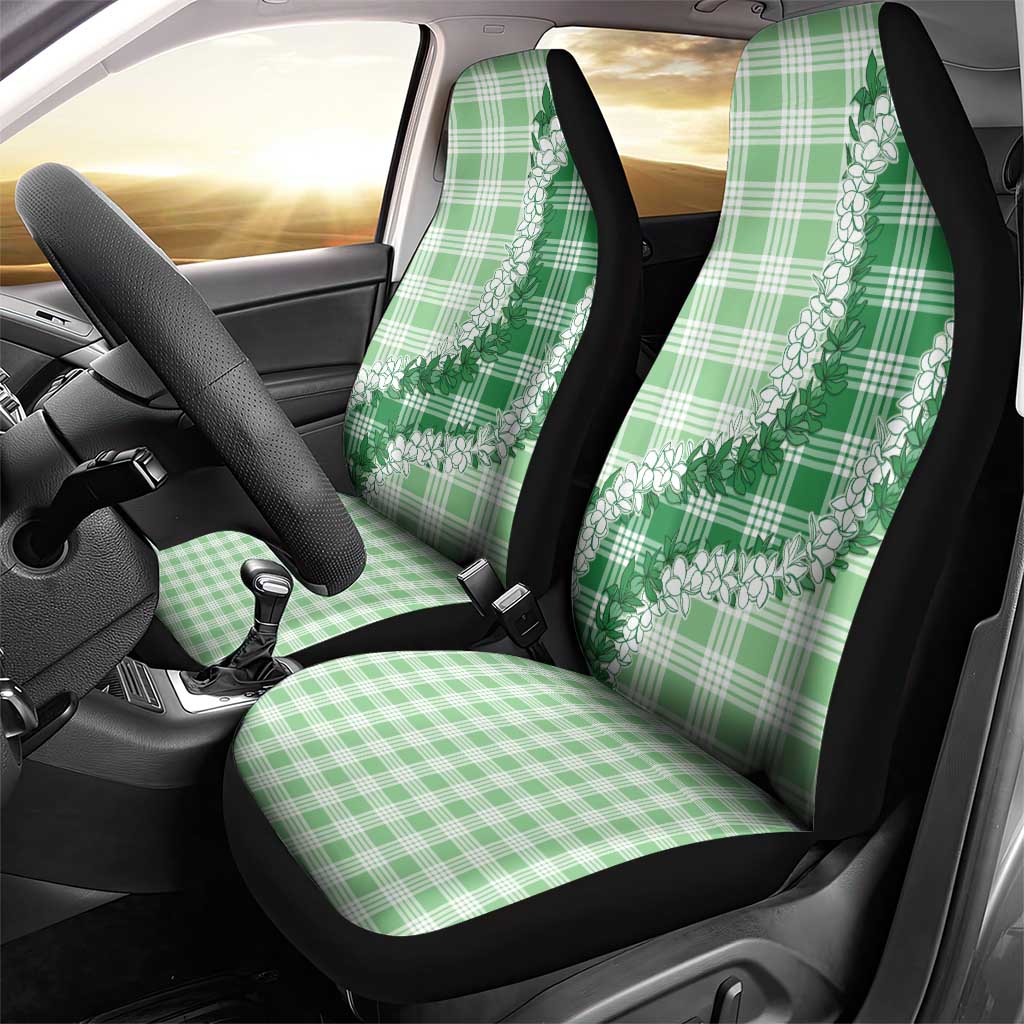 Green Hawaii Palaka Car Seat Cover Hawaiian Honohono Lei LT05 - Polynesian Pride