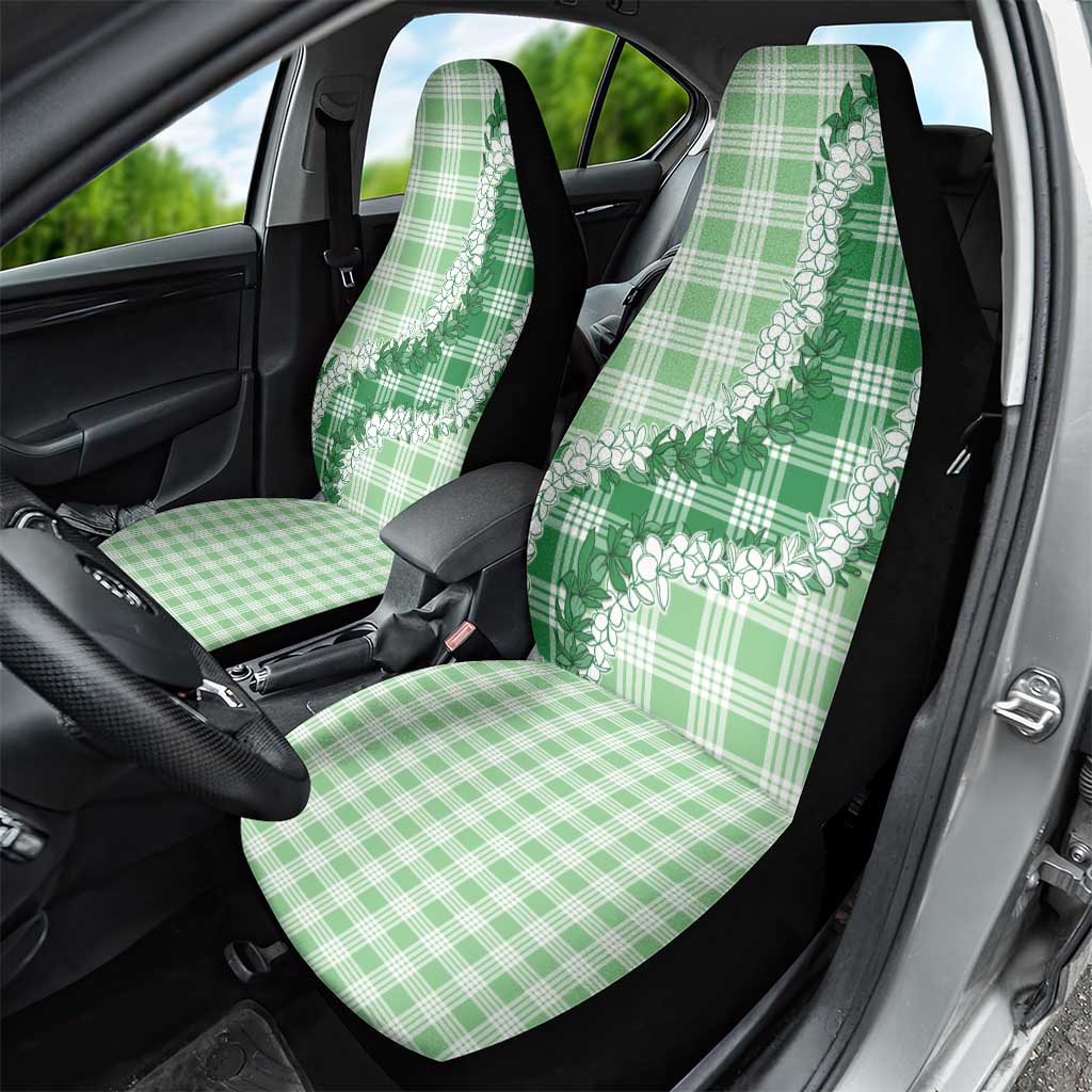 Green Hawaii Palaka Car Seat Cover Hawaiian Honohono Lei LT05 - Polynesian Pride