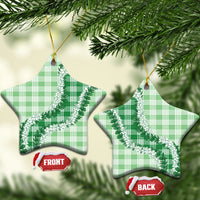 Green Hawaii Palaka Ceramic Ornament Hawaiian Honohono Lei LT05 Star Green - Polynesian Pride