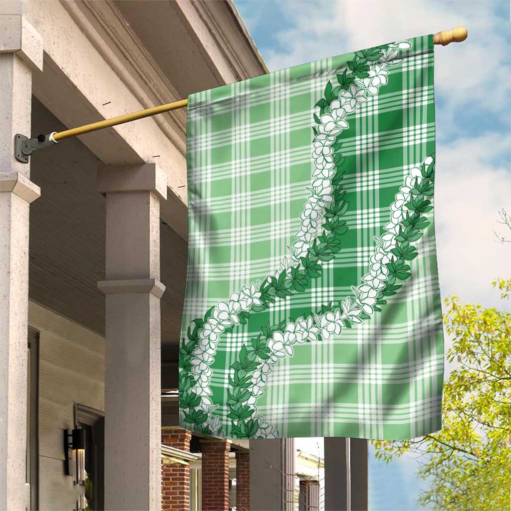 Green Hawaii Palaka Garden Flag Hawaiian Honohono Lei LT05 House Flag Green - Polynesian Pride