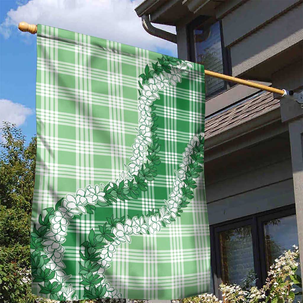 Green Hawaii Palaka Garden Flag Hawaiian Honohono Lei LT05 - Polynesian Pride