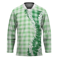 Green Hawaii Palaka Hockey Jersey Hawaiian Honohono Lei LT05 Unisex Green - Polynesian Pride