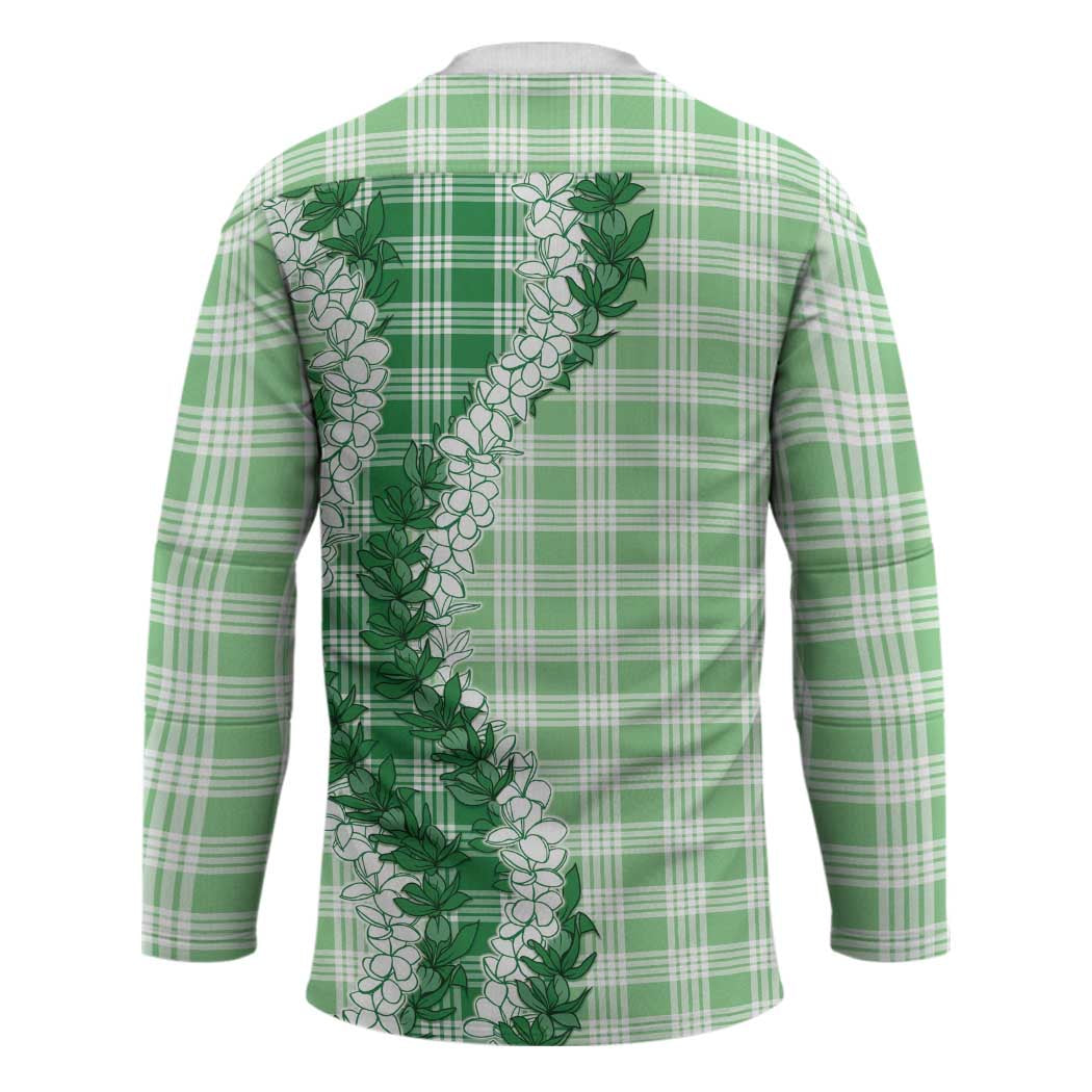 Green Hawaii Palaka Hockey Jersey Hawaiian Honohono Lei LT05 - Polynesian Pride