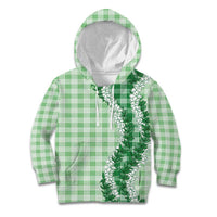 Green Hawaii Palaka Kid Hoodie Hawaiian Honohono Lei LT05 Hoodie Green - Polynesian Pride