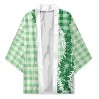 Green Hawaii Palaka Kimono Hawaiian Honohono Lei LT05 Unisex Green - Polynesian Pride