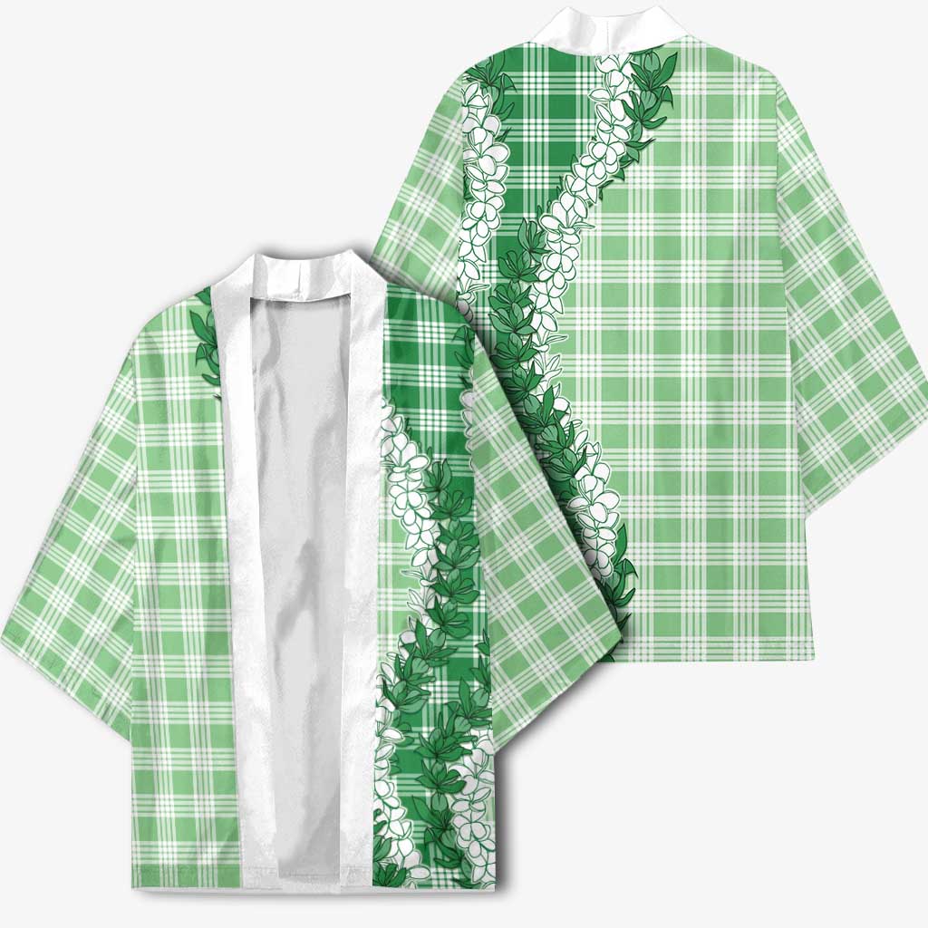 Green Hawaii Palaka Kimono Hawaiian Honohono Lei LT05 - Polynesian Pride