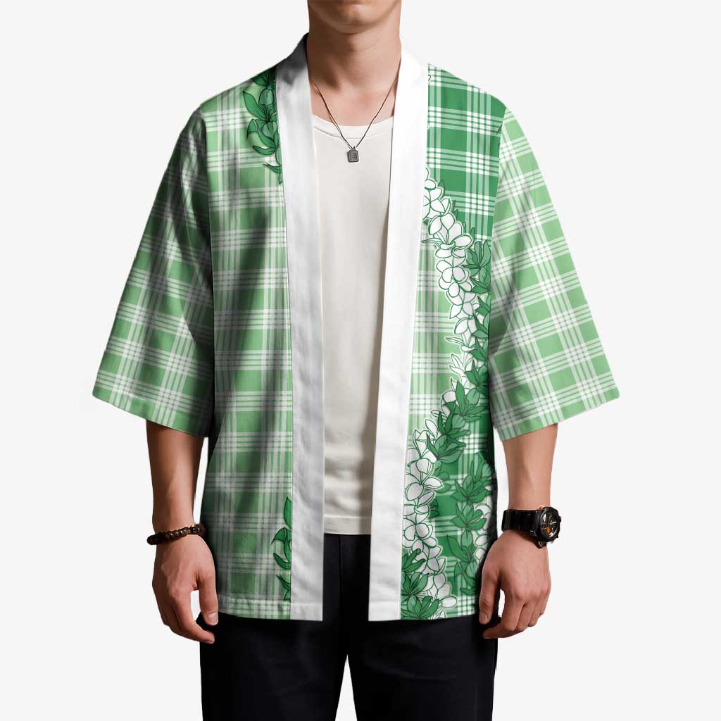 Green Hawaii Palaka Kimono Hawaiian Honohono Lei LT05 - Polynesian Pride