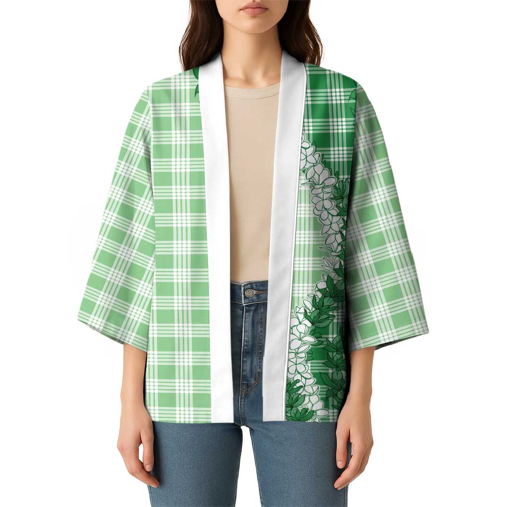 Green Hawaii Palaka Kimono Hawaiian Honohono Lei LT05 - Polynesian Pride