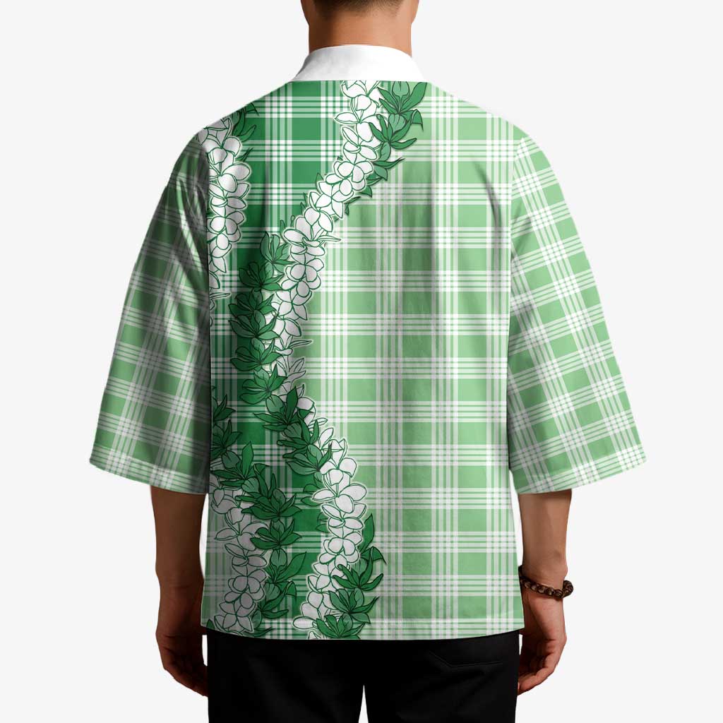 Green Hawaii Palaka Kimono Hawaiian Honohono Lei LT05 - Polynesian Pride